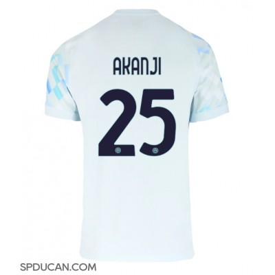Muški Nogometni Dres Inter Milan Manuel Akanji #25 Gostujuci 2025-26 Kratak Rukav Muški Nogometni Dres Inter Milan Manuel Akanji #25 Gostujuci 2025-26 Kratak Rukav